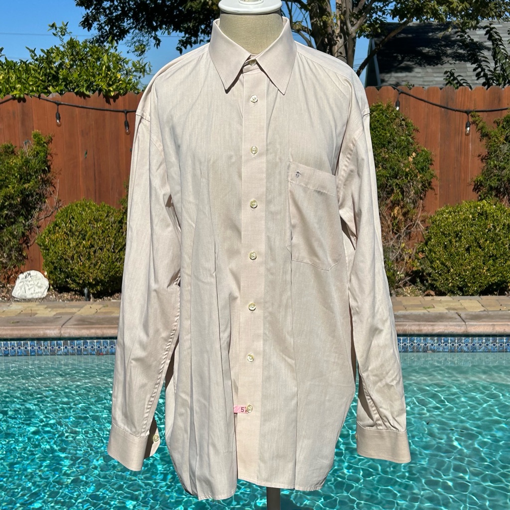 Eterna Light Peach Button Down